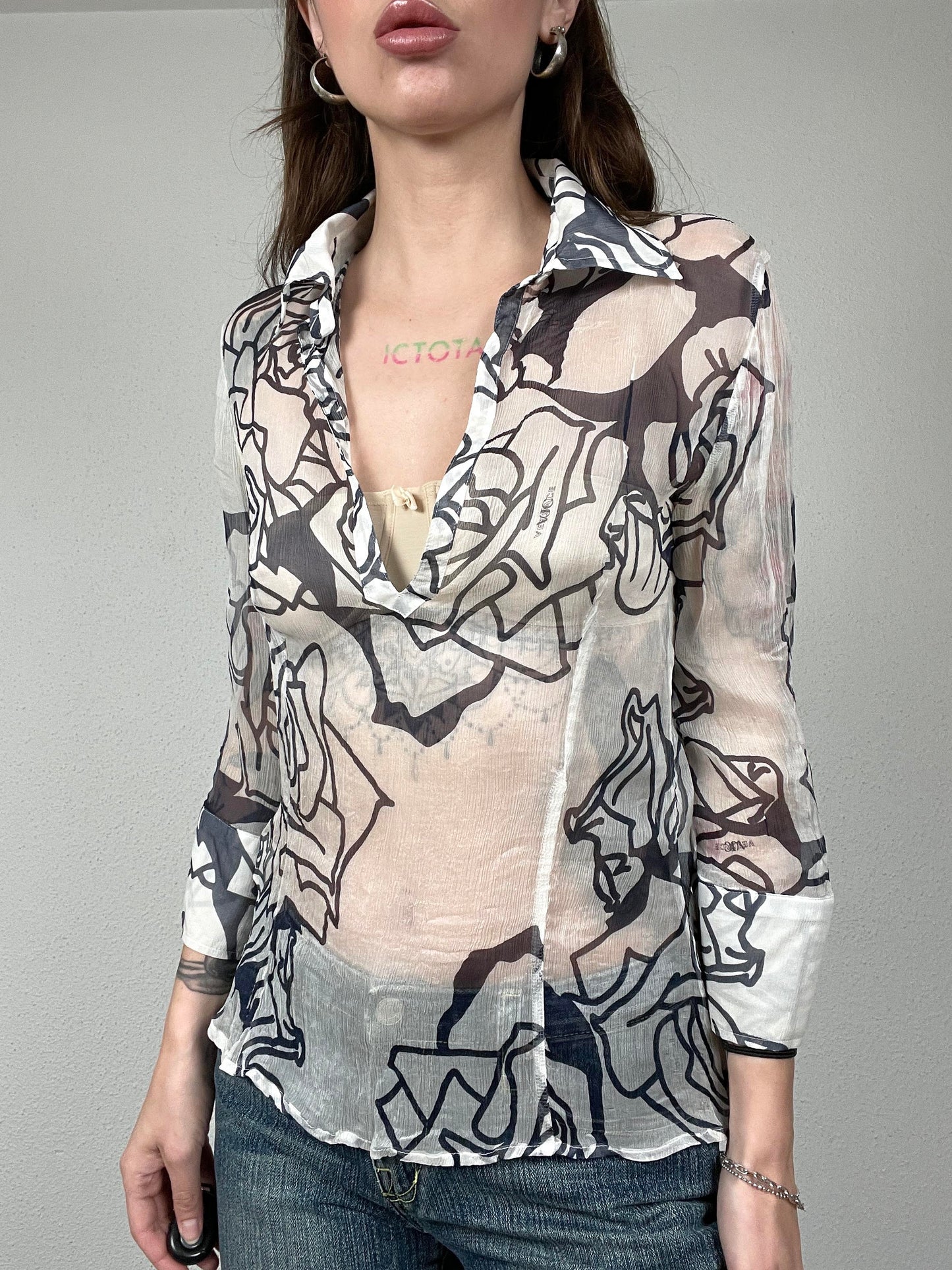 Vintage Sheer Silk Versace Shirt