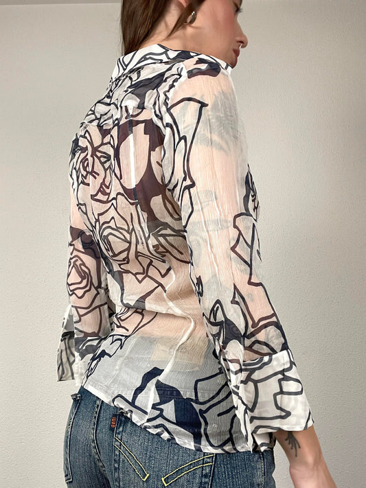 Vintage Sheer Silk Versace Shirt