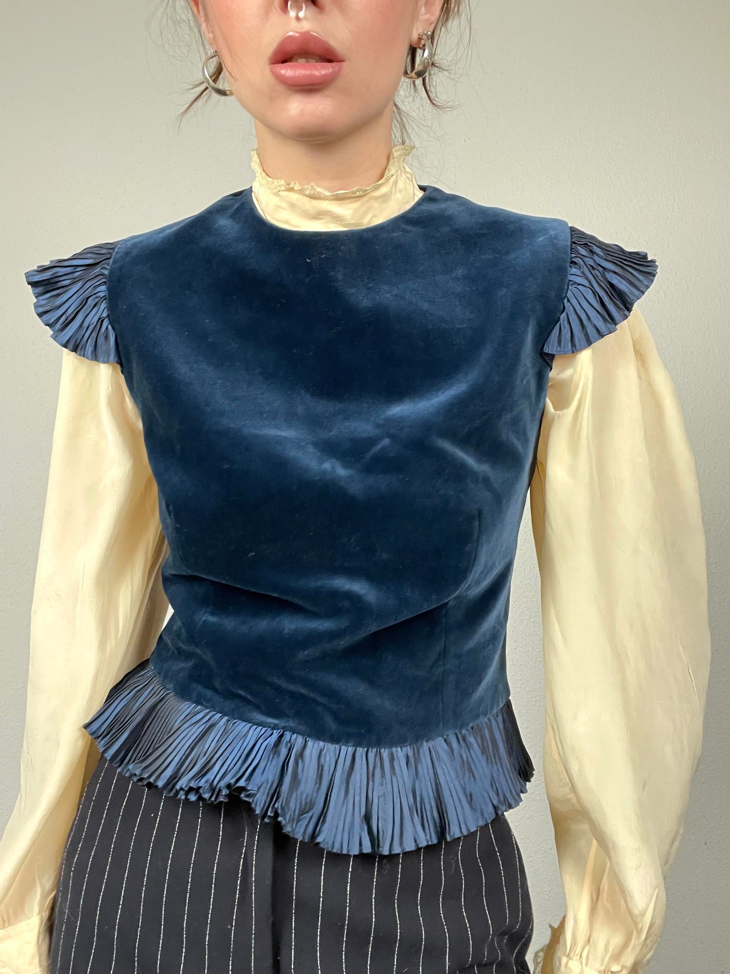 Vintage Velvet Top Modele Couture