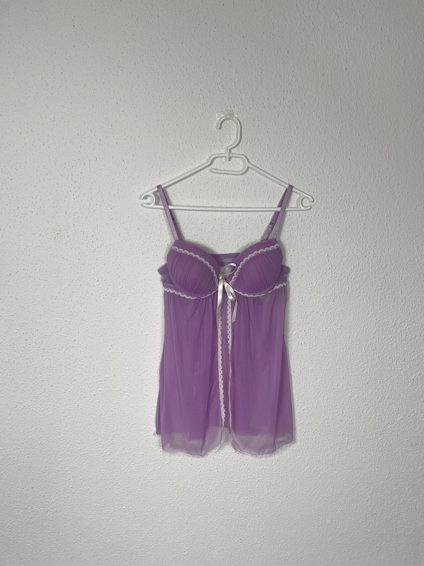 Sheer Lavender Babydoll Censored
