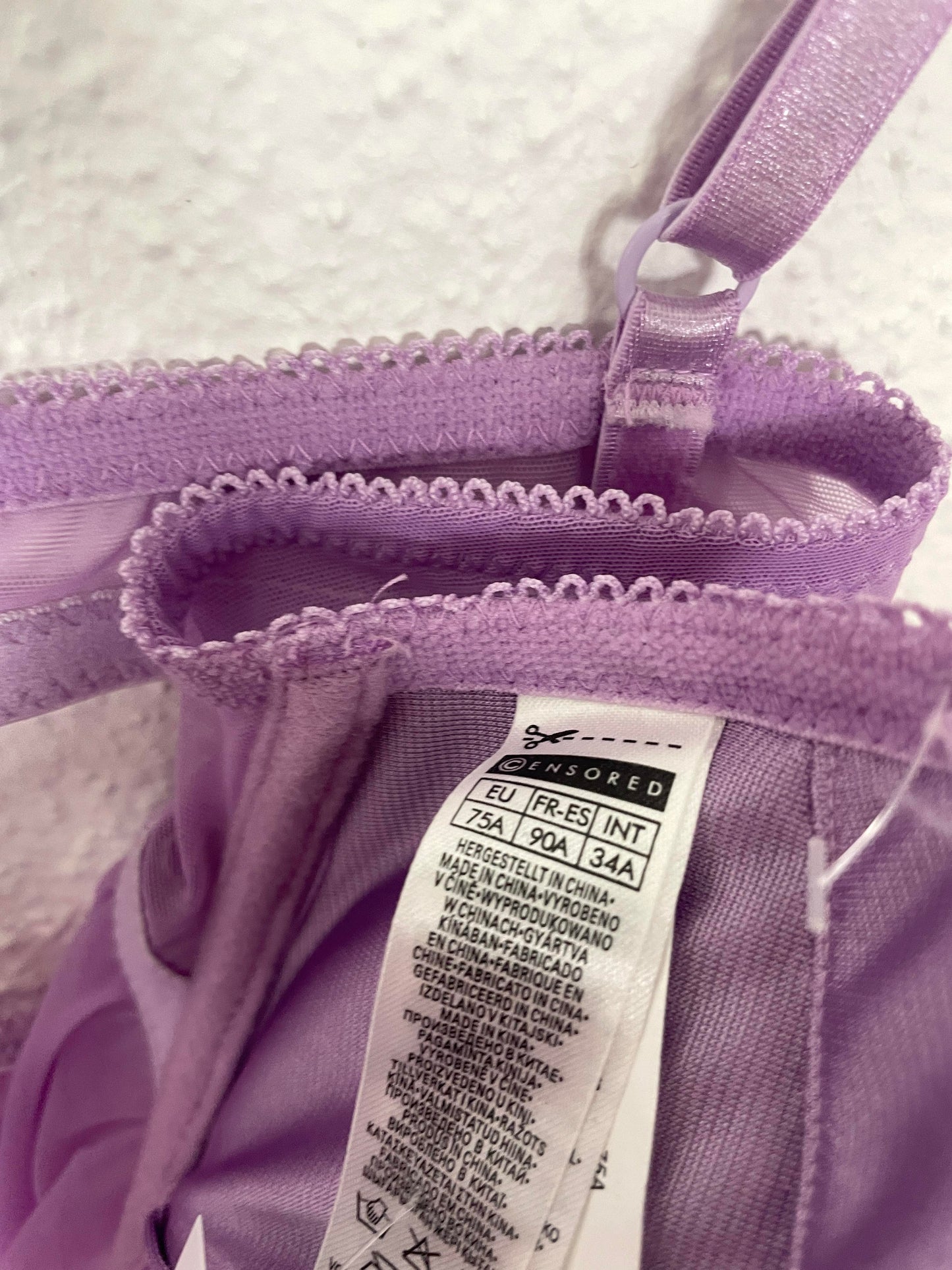 Sheer Lavender Babydoll Censored