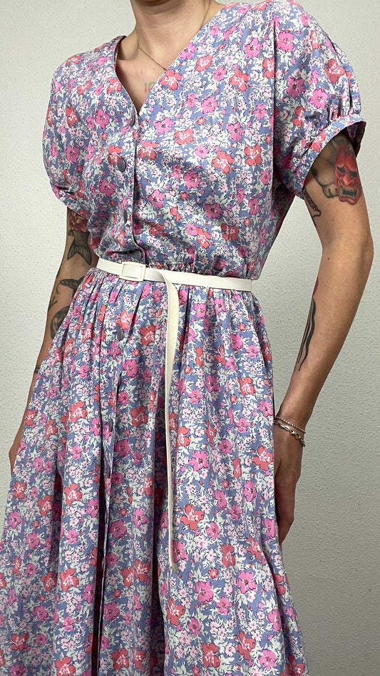 90s Floral Cotton Midi Dress – Laura Ashley