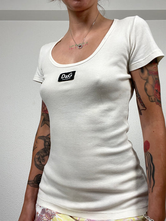 Vintage Dolce&Gabbana Ribbed Baby T-shirt