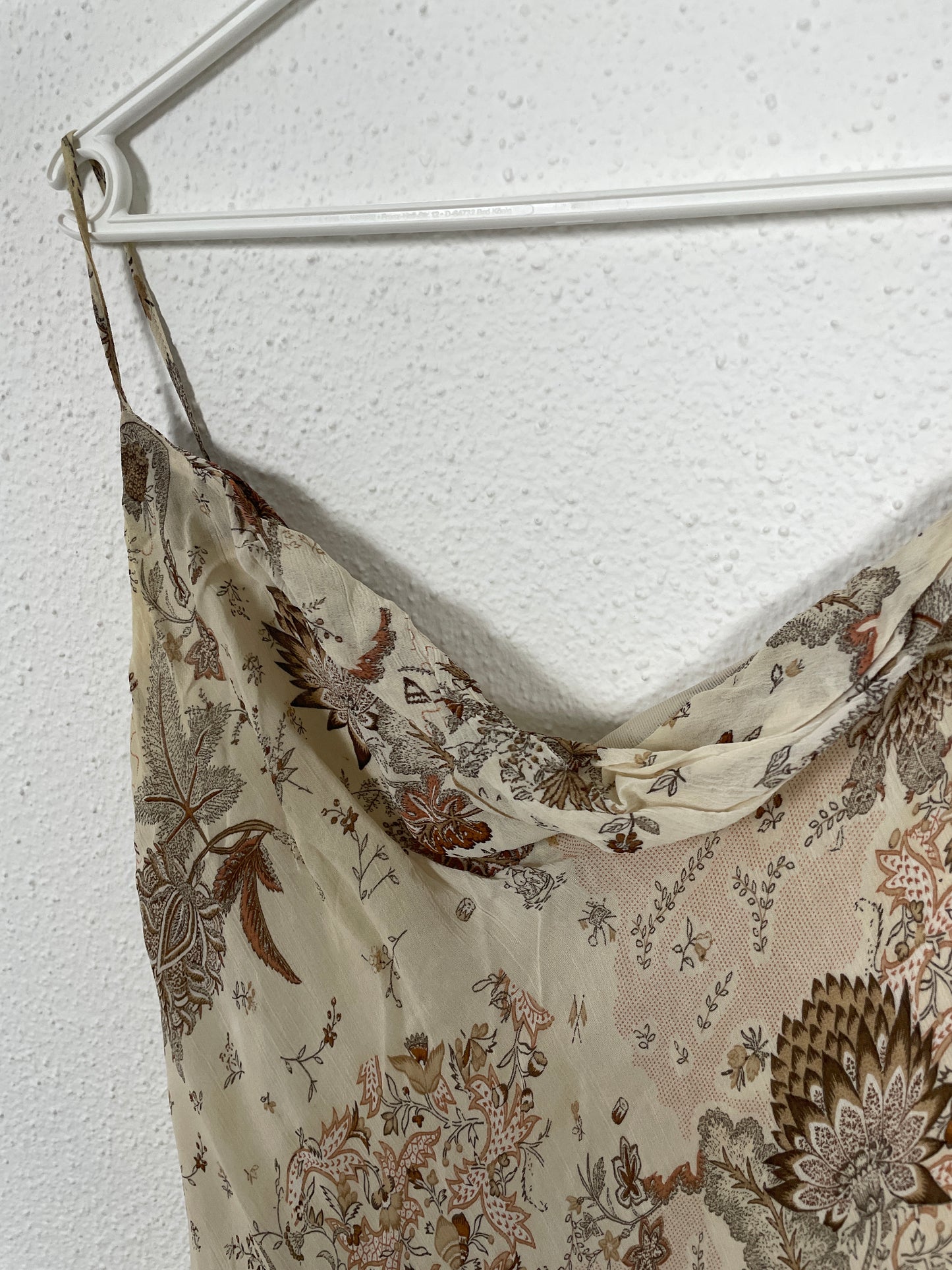 Y2K Floral Cream Maxi Slip Dress