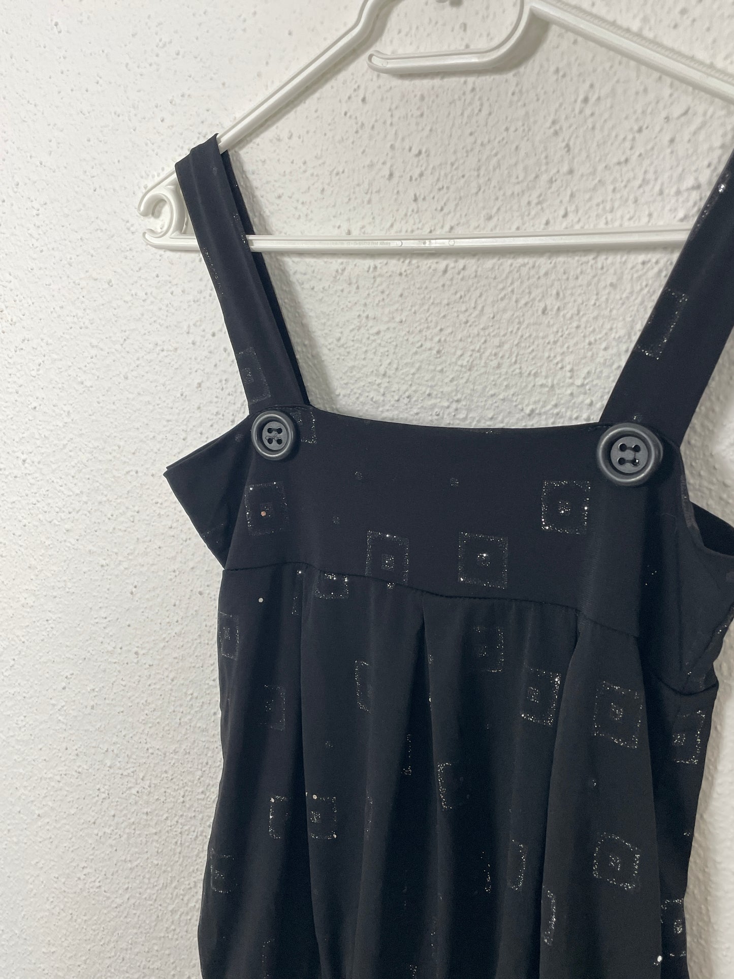 Y2K Black Glitter Tank Top