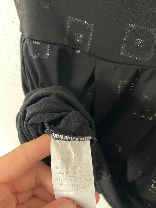 Y2K Black Glitter Tank Top