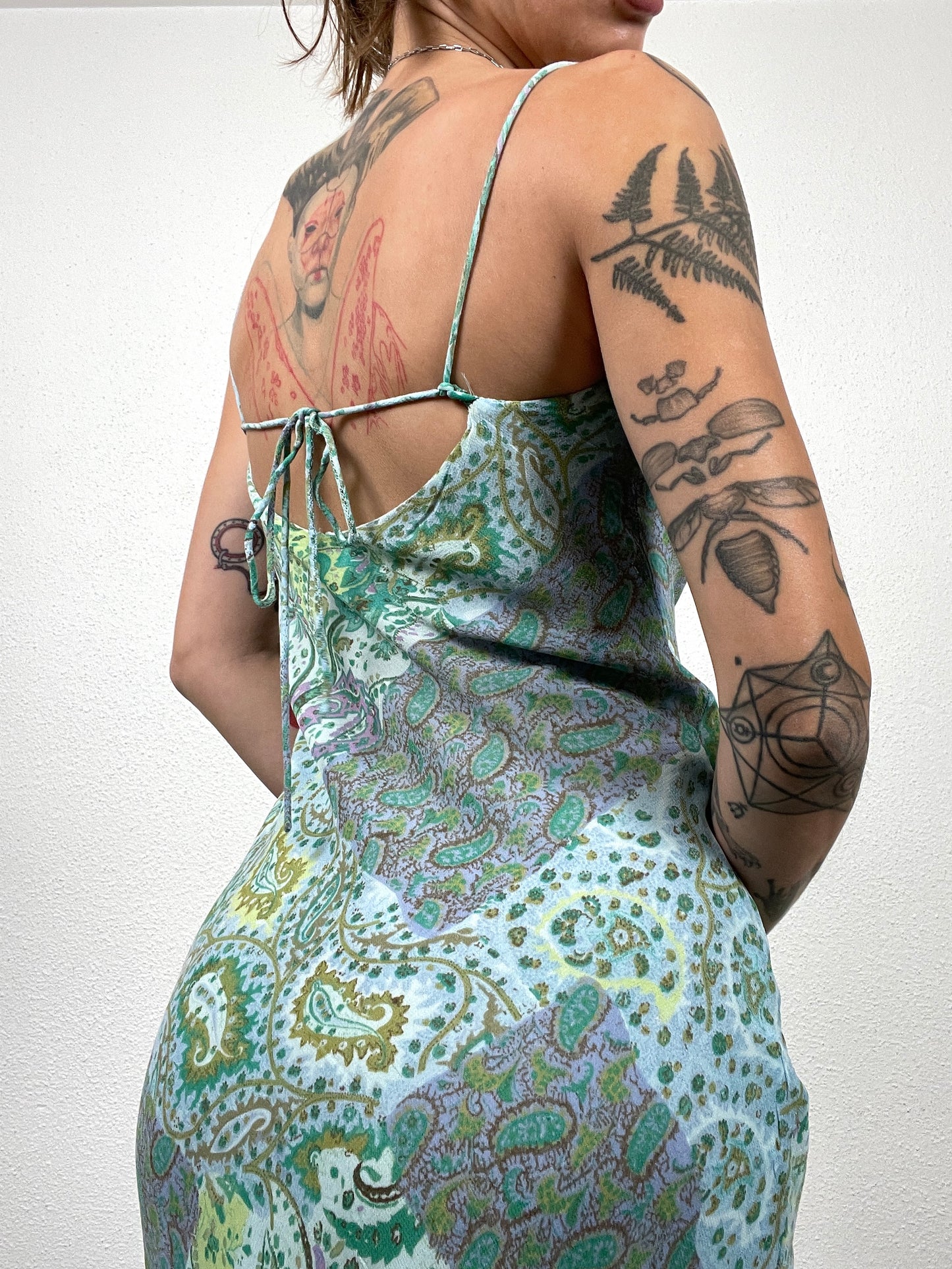 Vintage 90s Paisley Slip Dress