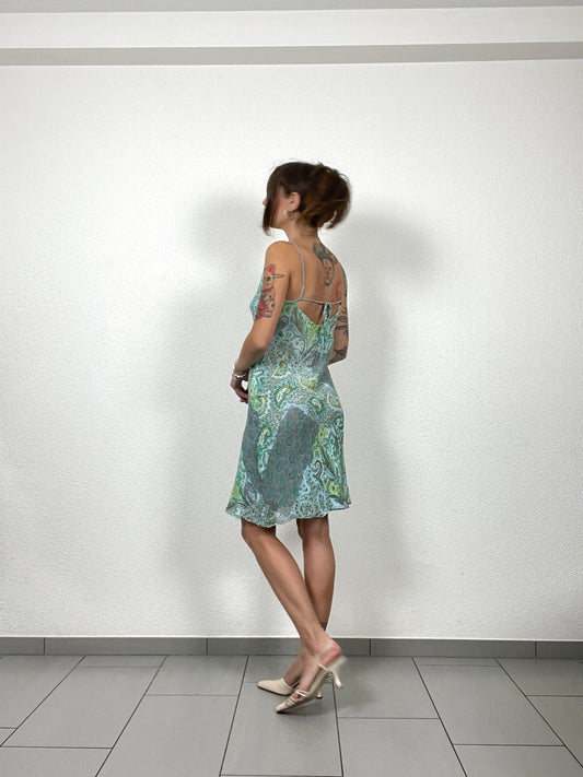 Vintage 90s Paisley Slip Dress