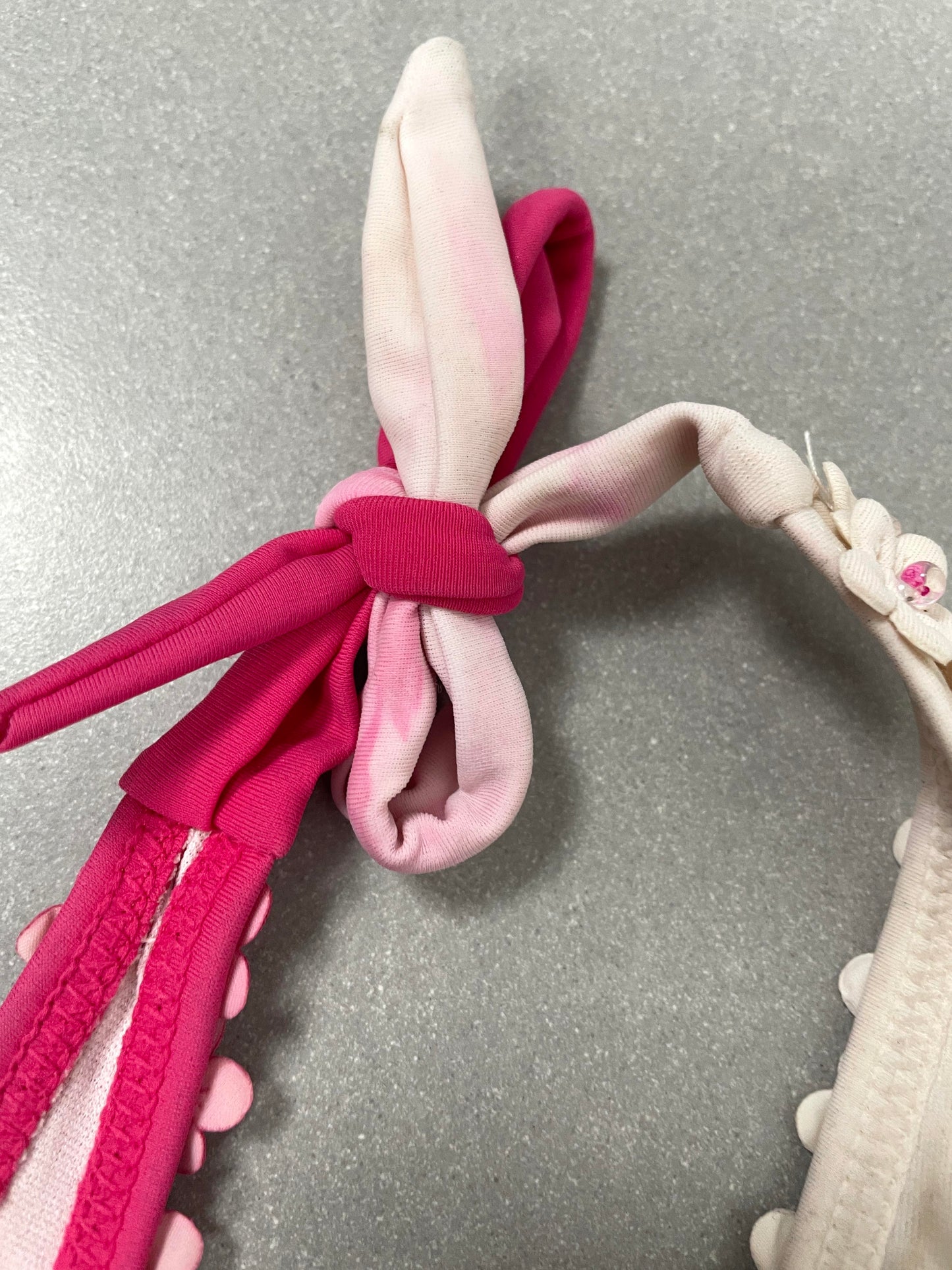 Pink White Bikini Top by Roe
