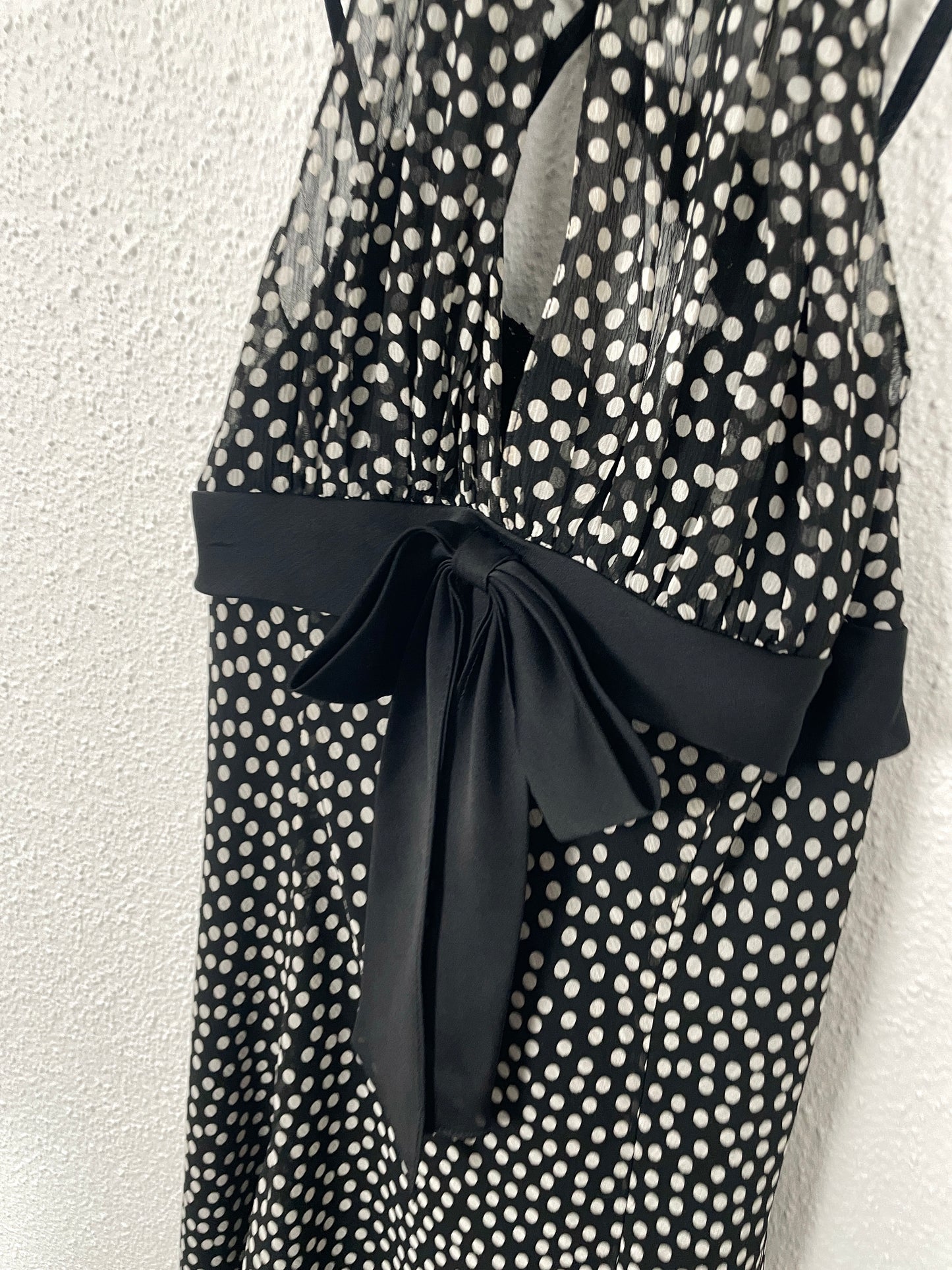 Vintage 2000s Matinée Polka Dot Halter Dress