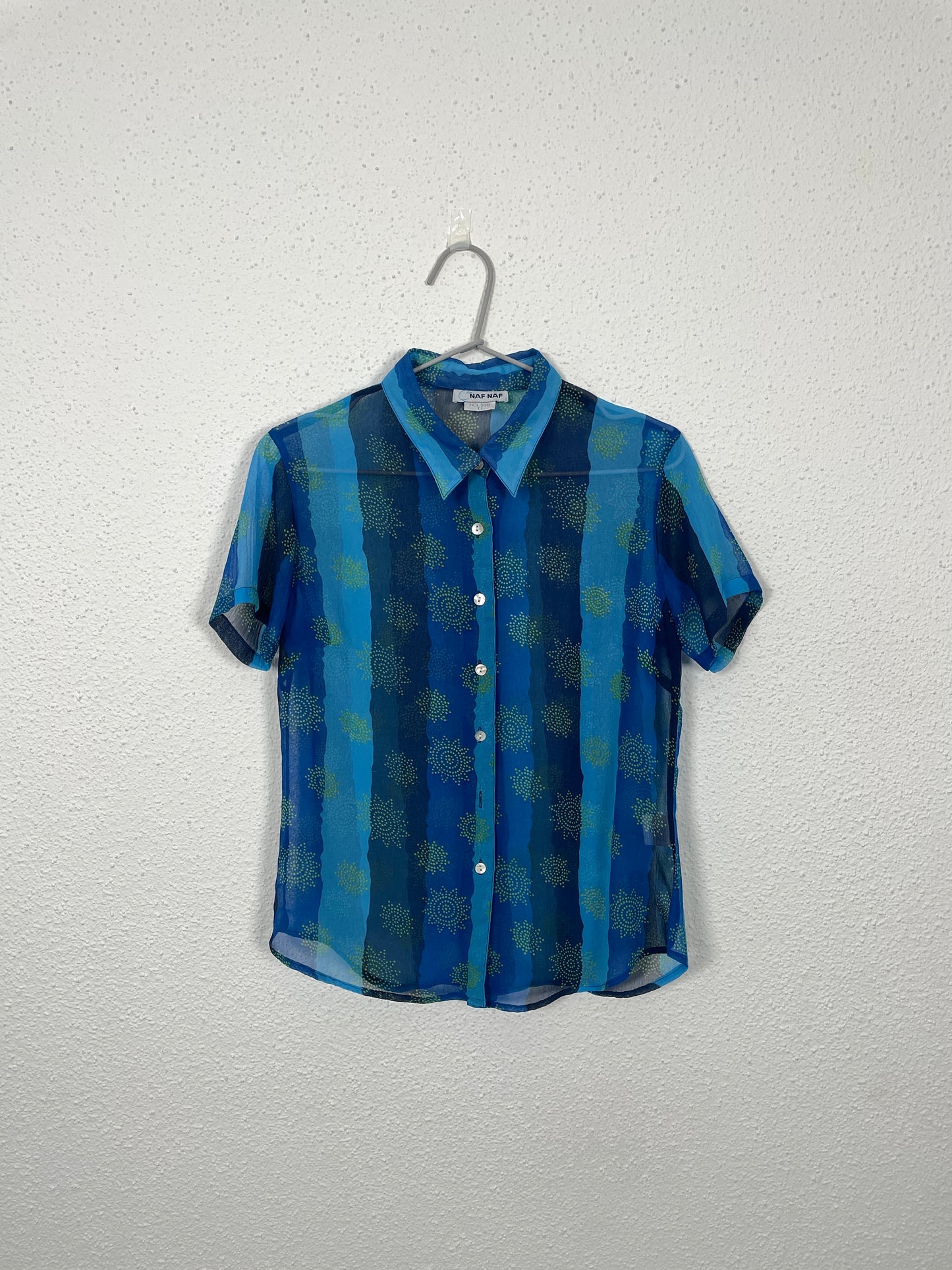 Vintage NAF NAF Sheer Blue Blouse – Size T1 (S)