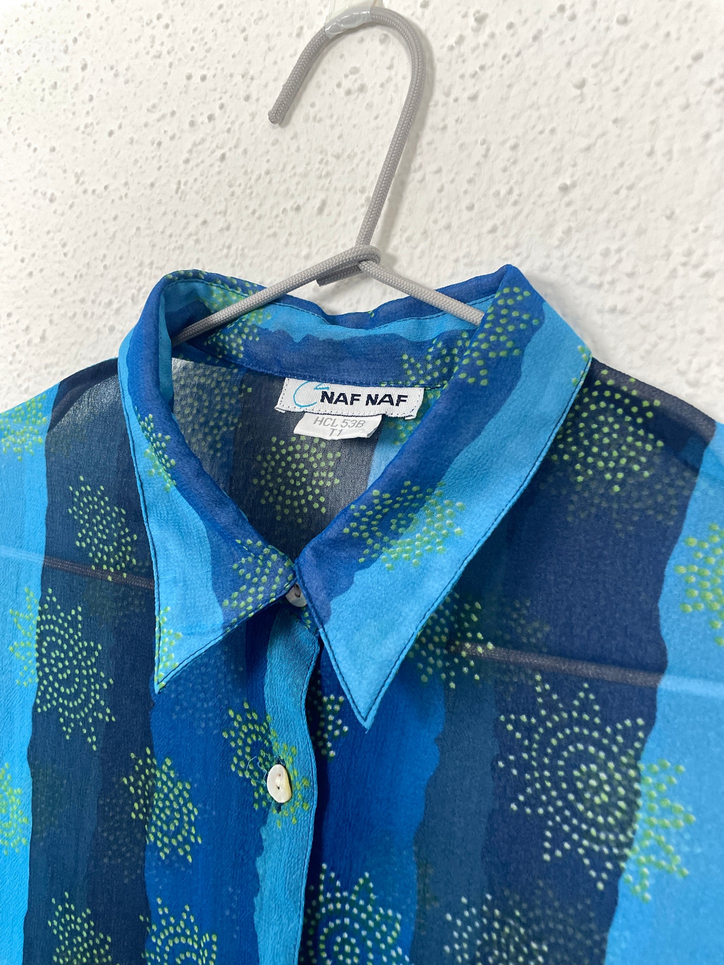 Vintage NAF NAF Sheer Blue Blouse – Size T1 (S)