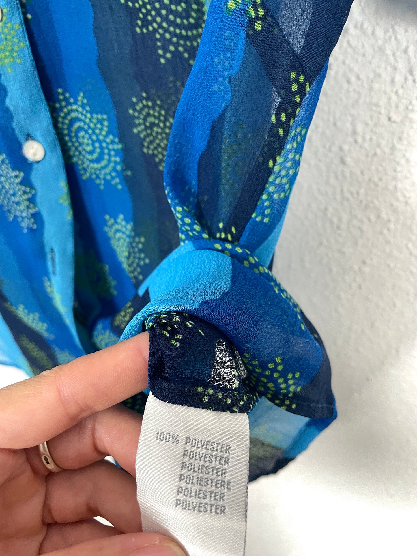 Vintage NAF NAF Sheer Blue Blouse – Size T1 (S)