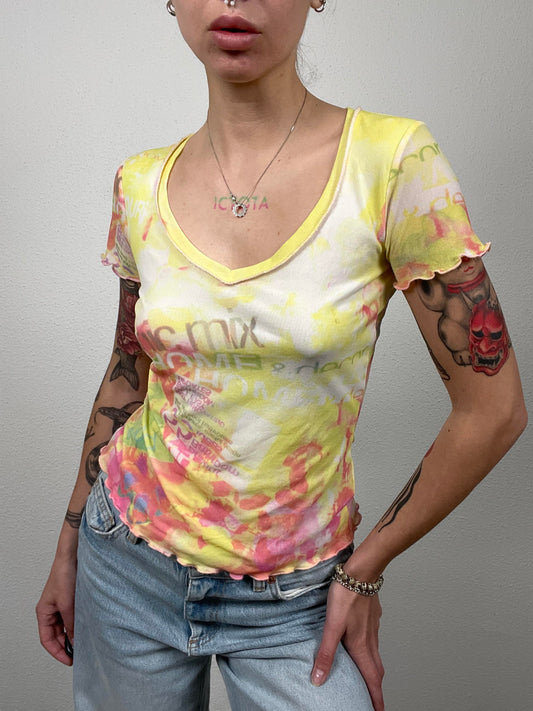 Vintage Y2K Oui Mesh T-Shirt