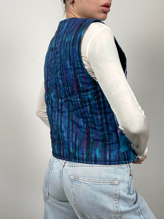 Vintage 80s Quilted Patchwork Vest