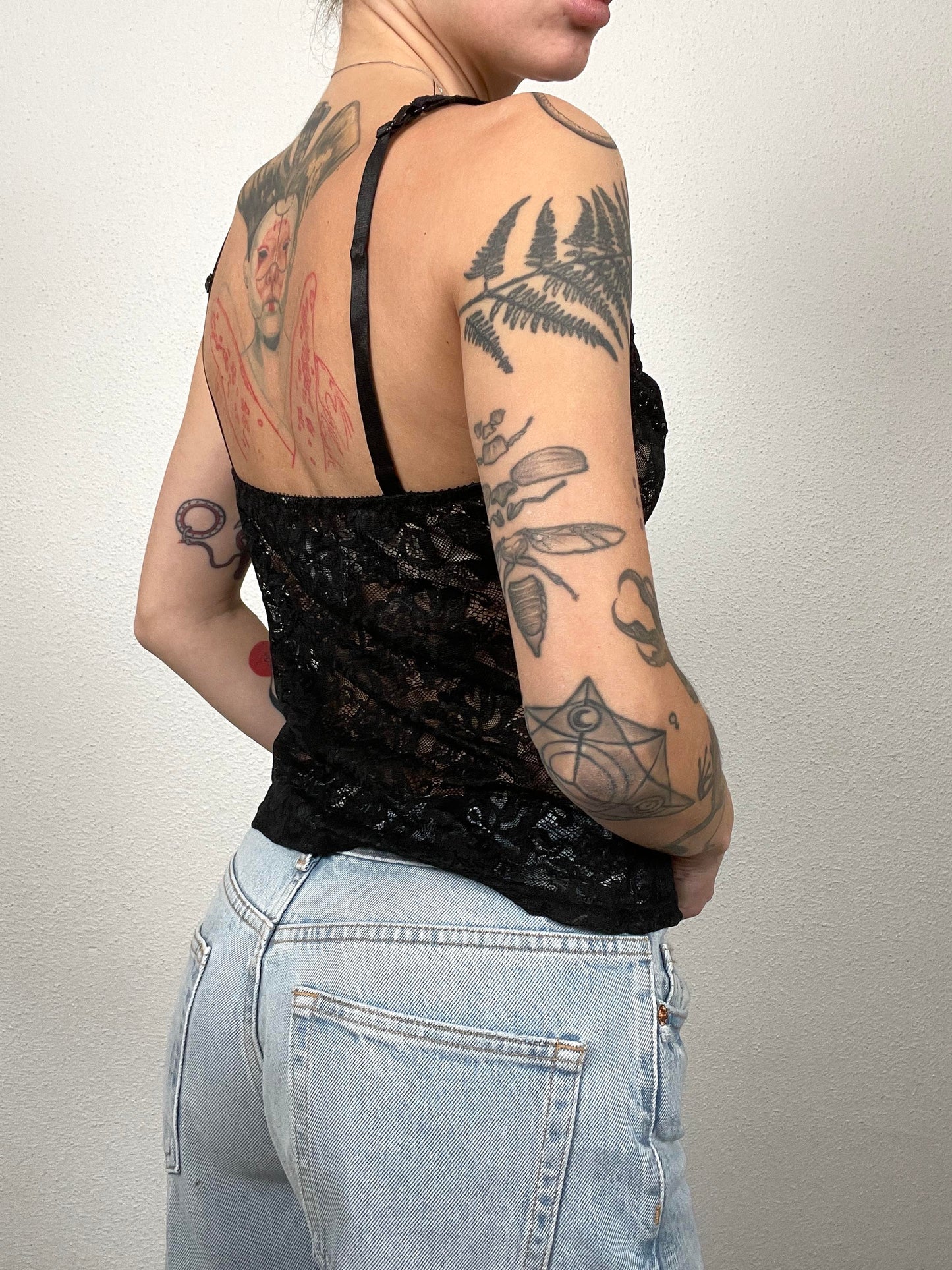 Vintage Y2K black lace cami