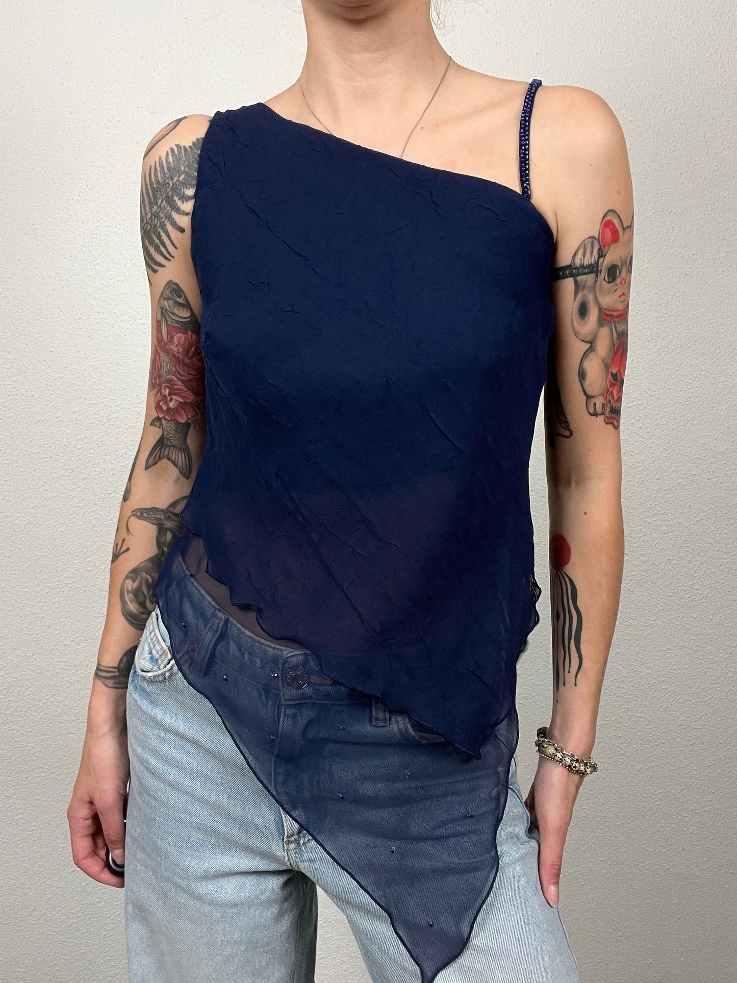 Vintage Y2K navy top