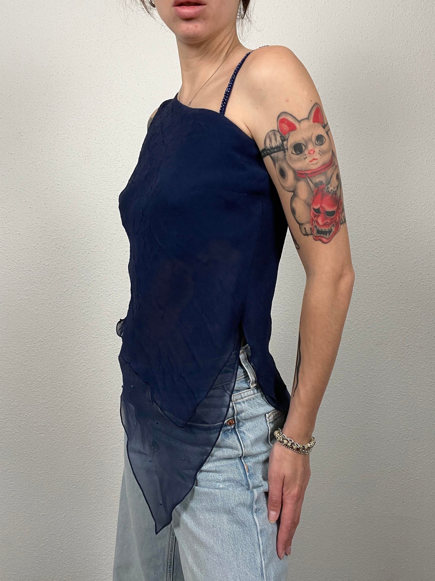 Vintage Y2K navy top