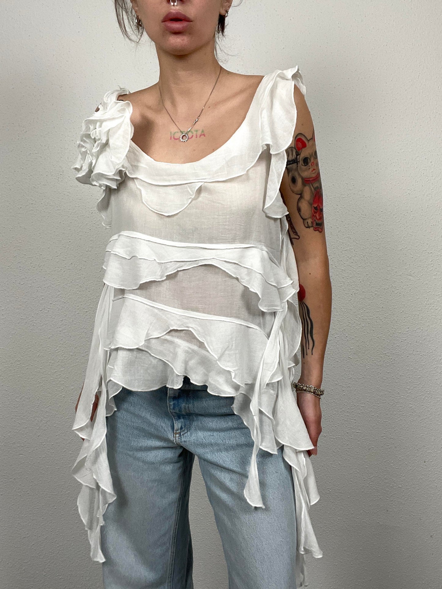 Vintage Y2K BleuBlancRouge Top