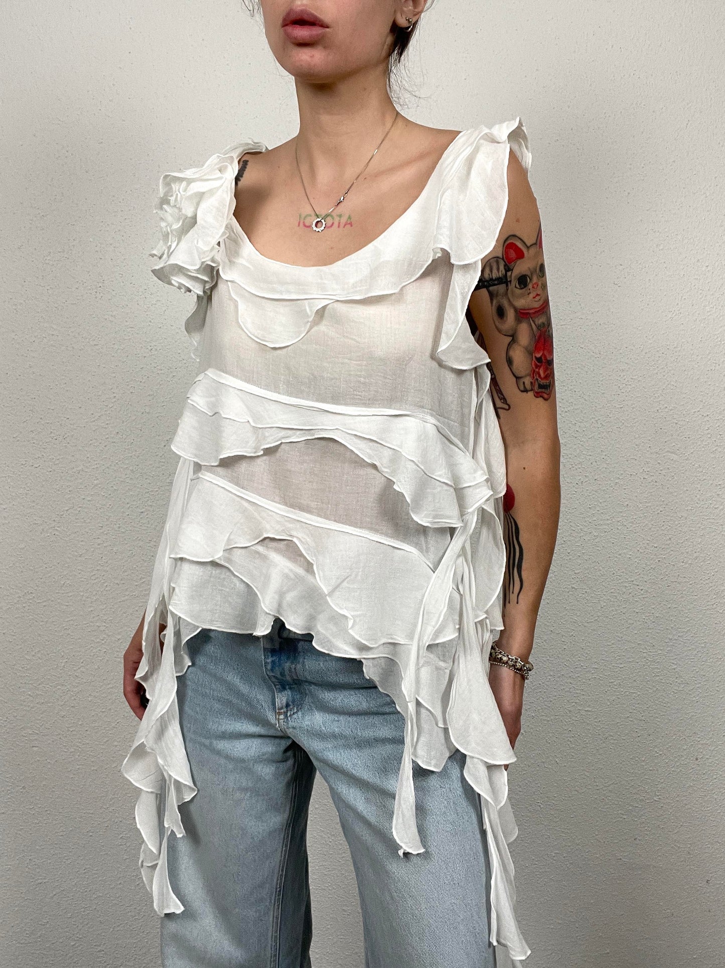 Vintage Y2K BleuBlancRouge Top