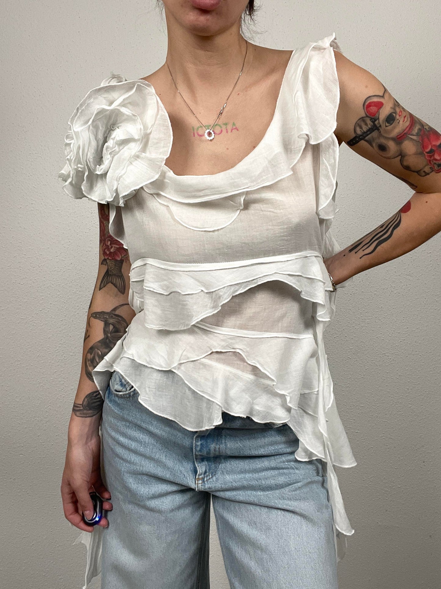 Vintage Y2K BleuBlancRouge Top