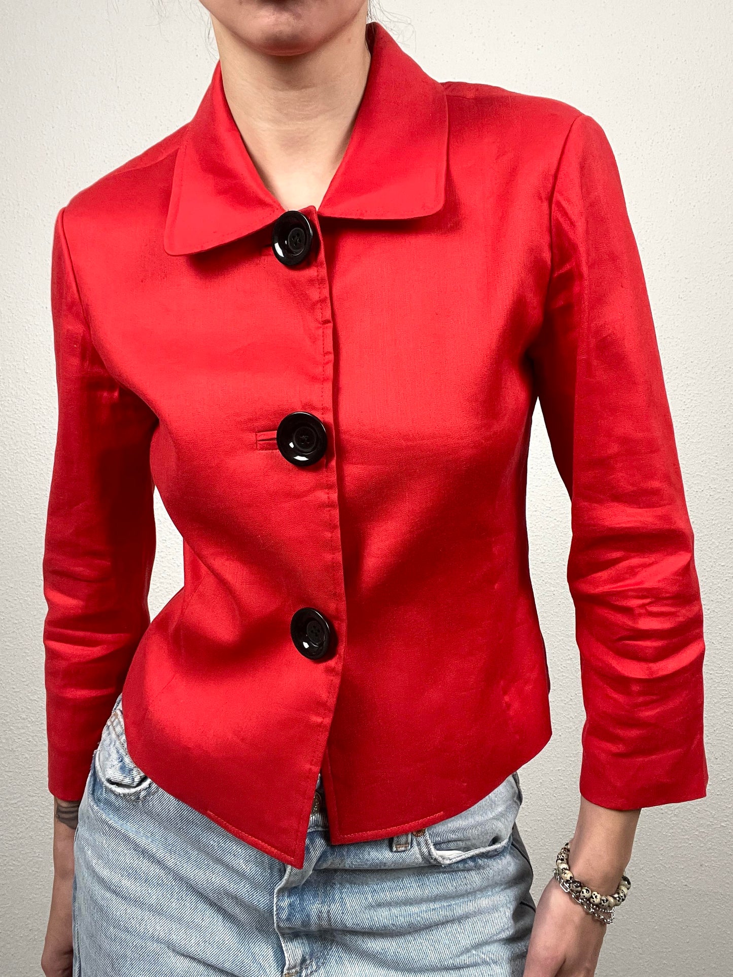 Vintage red cropped jacket