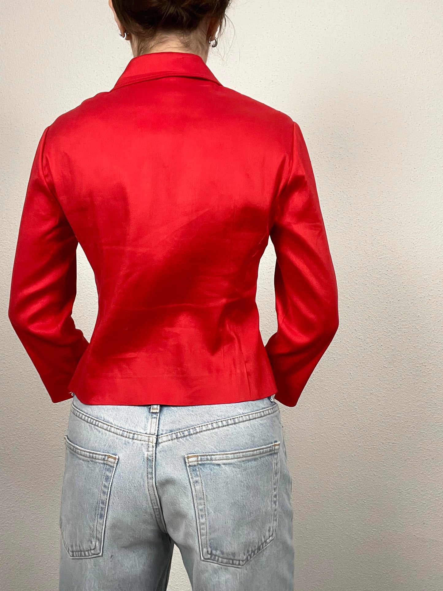 Vintage red cropped jacket