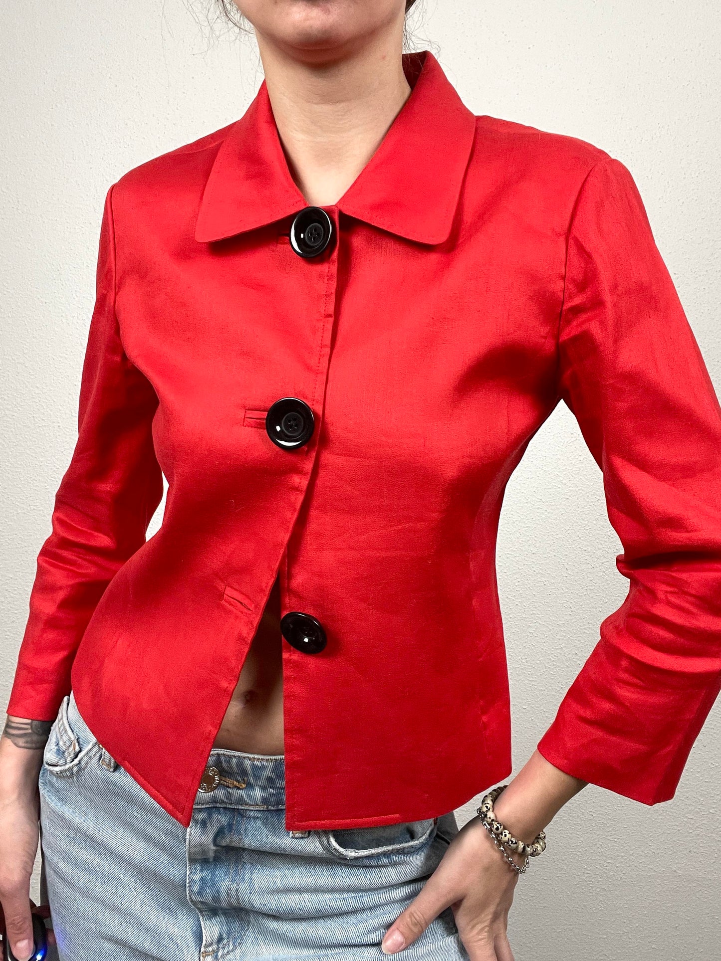 Vintage red cropped jacket
