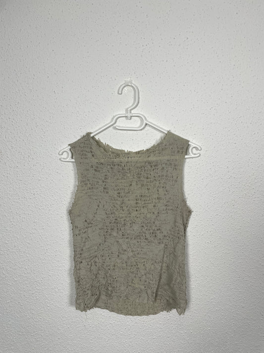 Vintage Eva Lacres Taupe Top