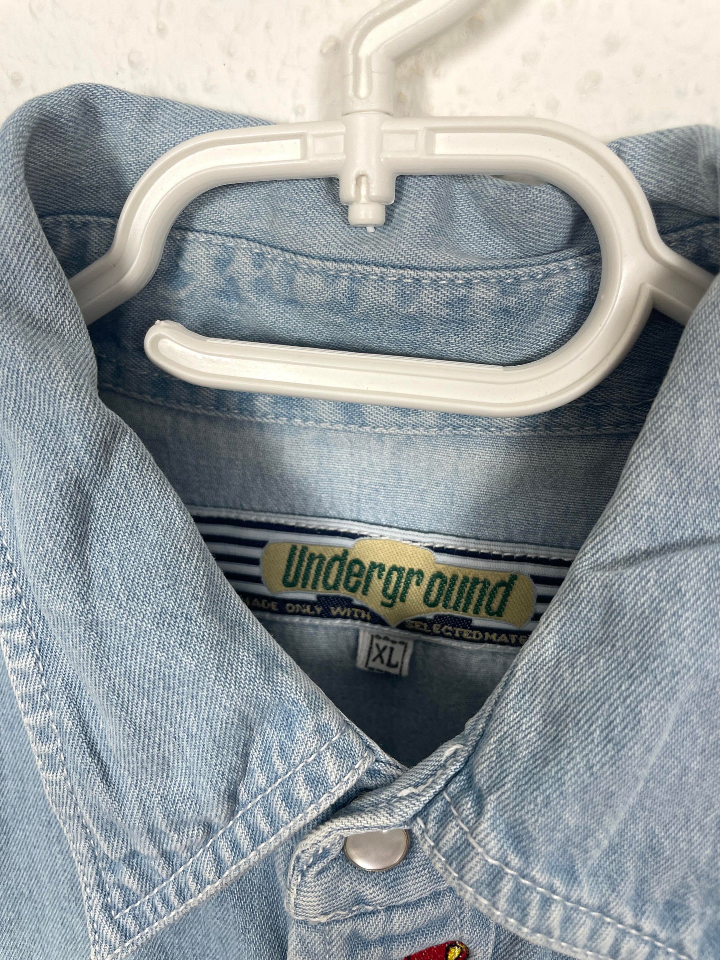Vintage 90s denim teddy vest