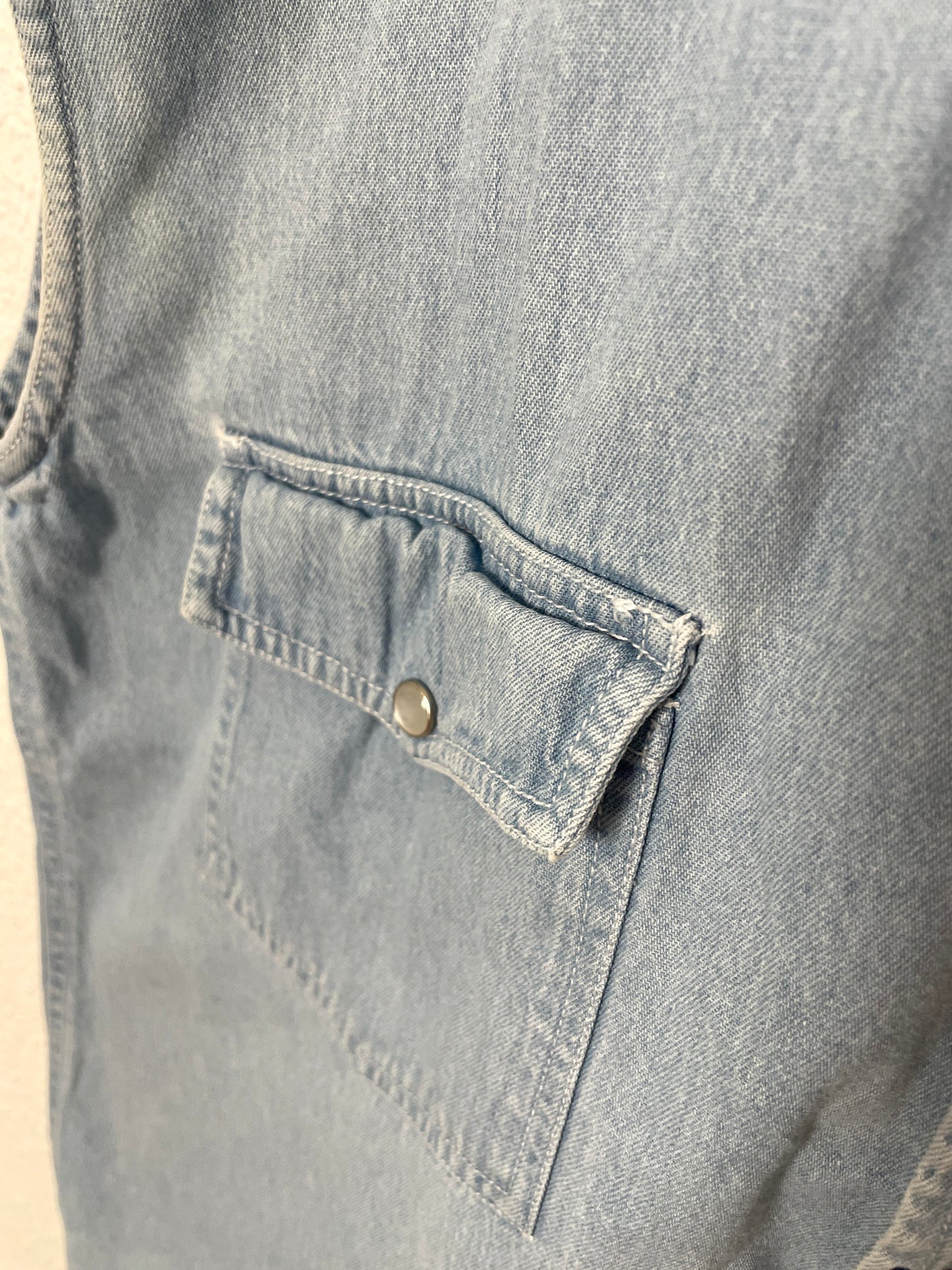 Vintage 90s denim teddy vest