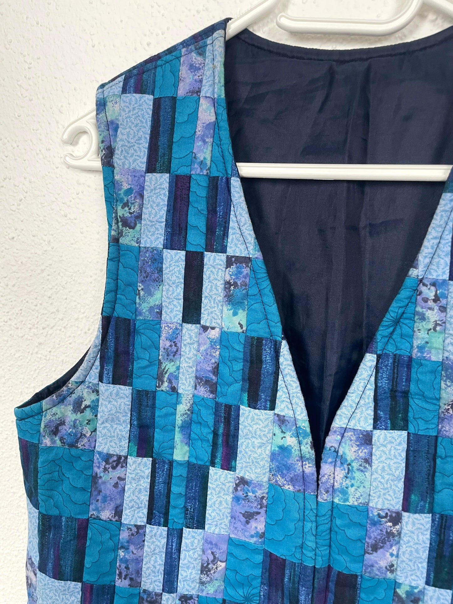 Vintage 80s Quilted Patchwork Vest