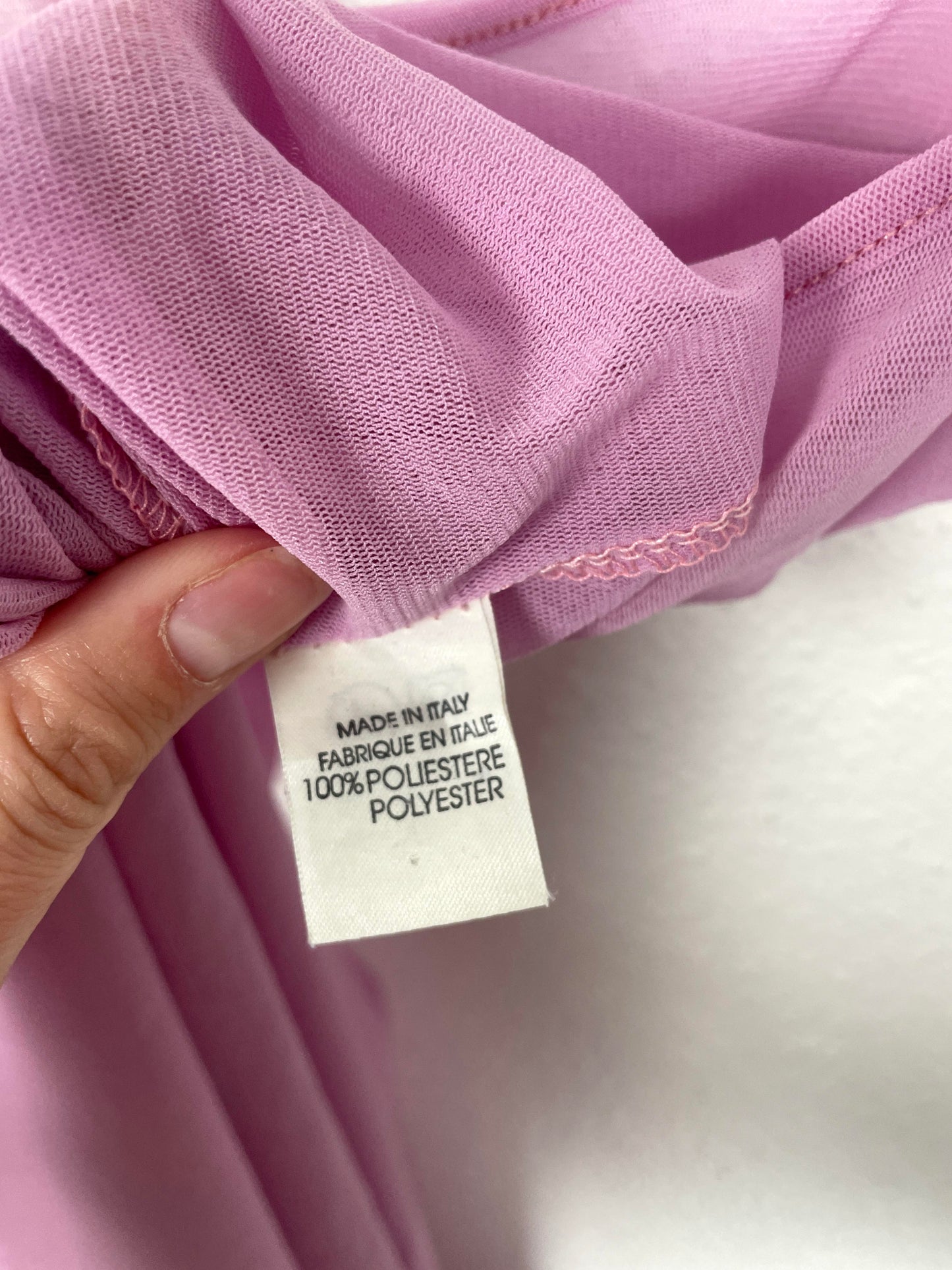 Y2K vintage lilac mesh midi dress