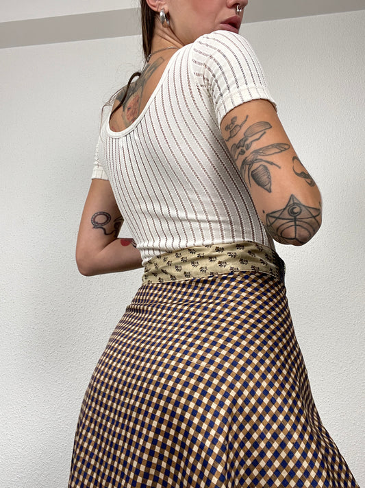 Vintage Reversible Indian Wrap Skirt