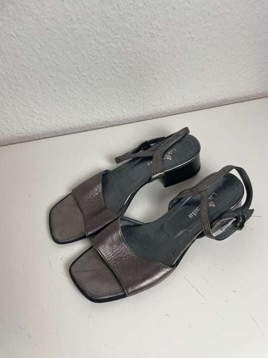 Y2K Metallic Slingback Sandals