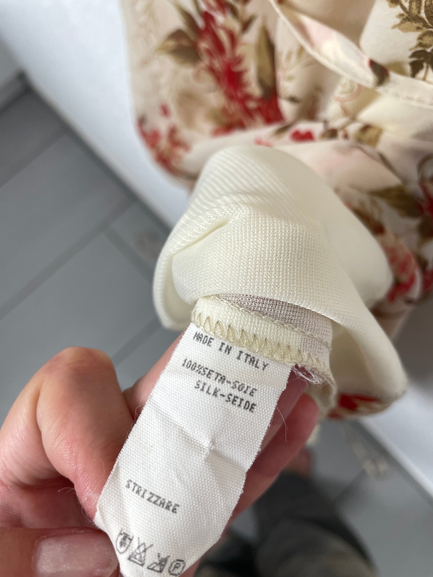 Vintage Italian Silk Floral Slip Dress
