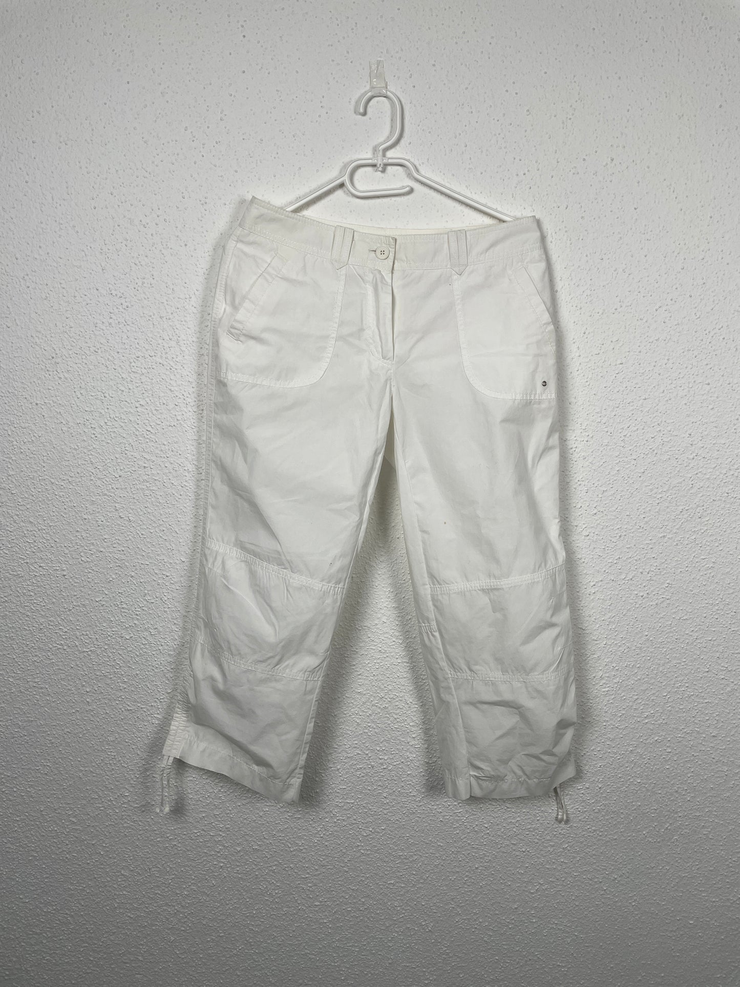 Gerry Weber Vintage White Cotton Capri Pants Y2K