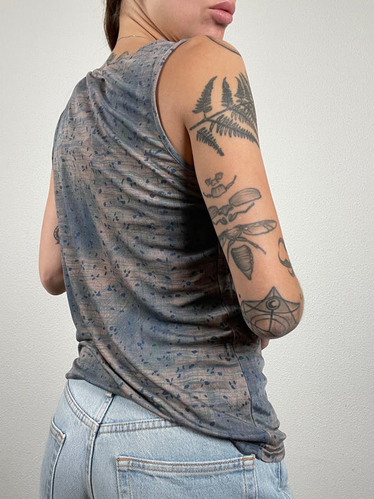 Y2K Organic Silk Cowl Neck Top