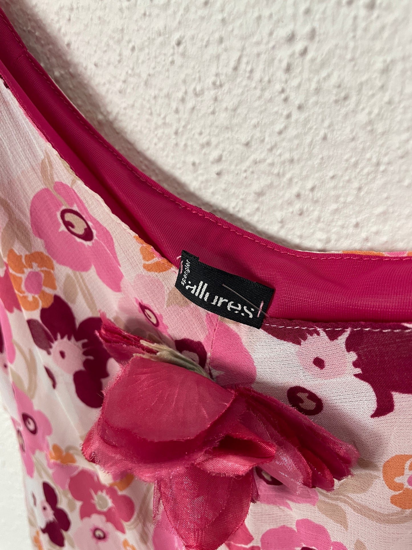 Y2K Pink Floral Midi Dress