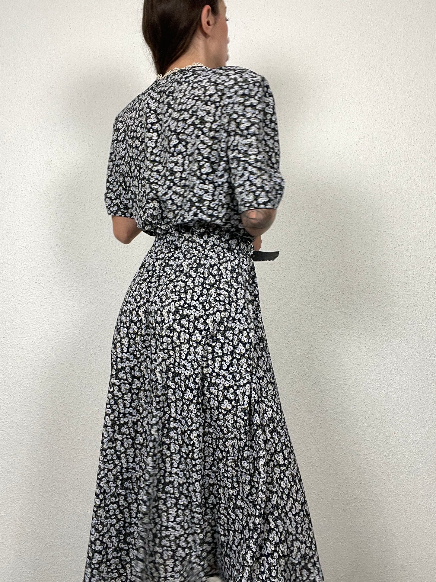 Vintage Floral Midi Dress
