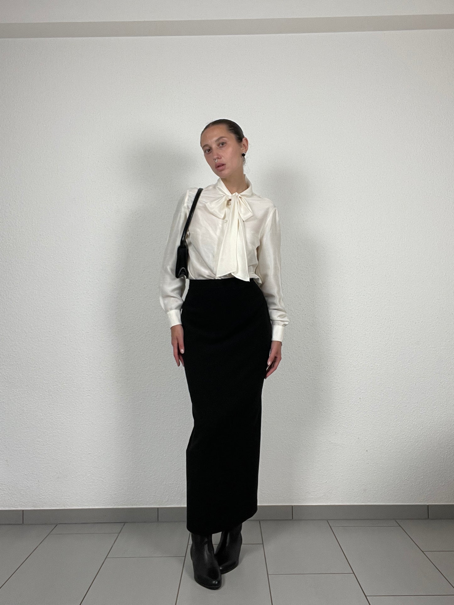 Vintage Black Maxi Skirt by Wallis – Size UK 10