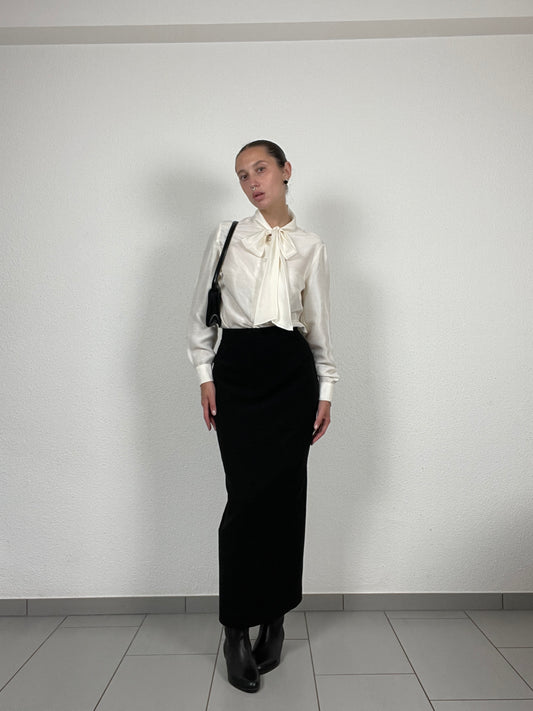 Vintage Black Maxi Skirt by Wallis – Size UK 10