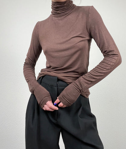 Vintage brown turtleneck longsleeve top