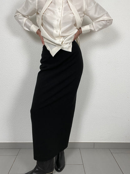 Vintage Black Maxi Skirt by Wallis – Size UK 10