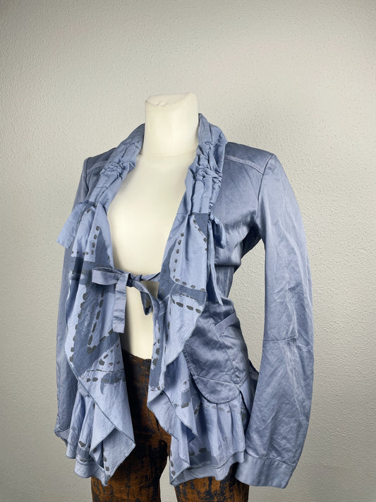 Y2K Marithé + François Girbaud ruffled jacket (Made in Italy, size L)