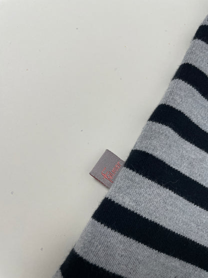 Vintage Y2K striped asymmetric top