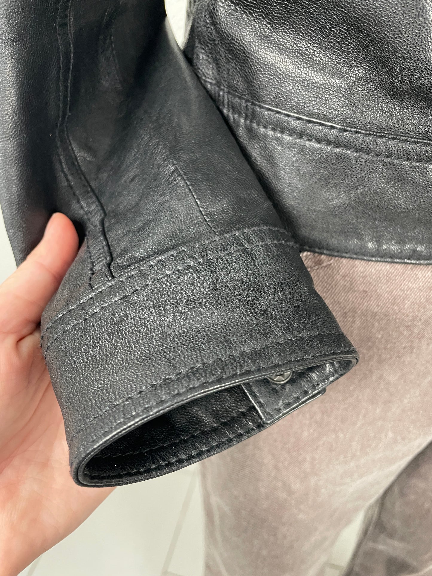 Vintage black 2000s Nappa leather jacket
