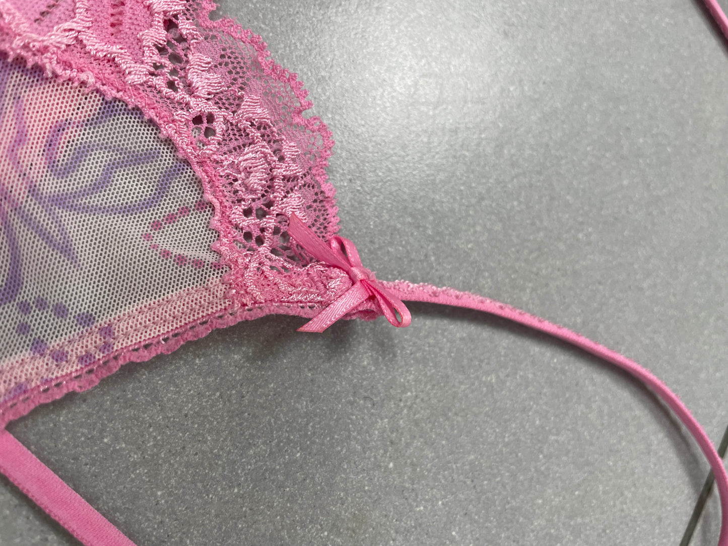 Vintage Sheer Pink Lace Cami Top