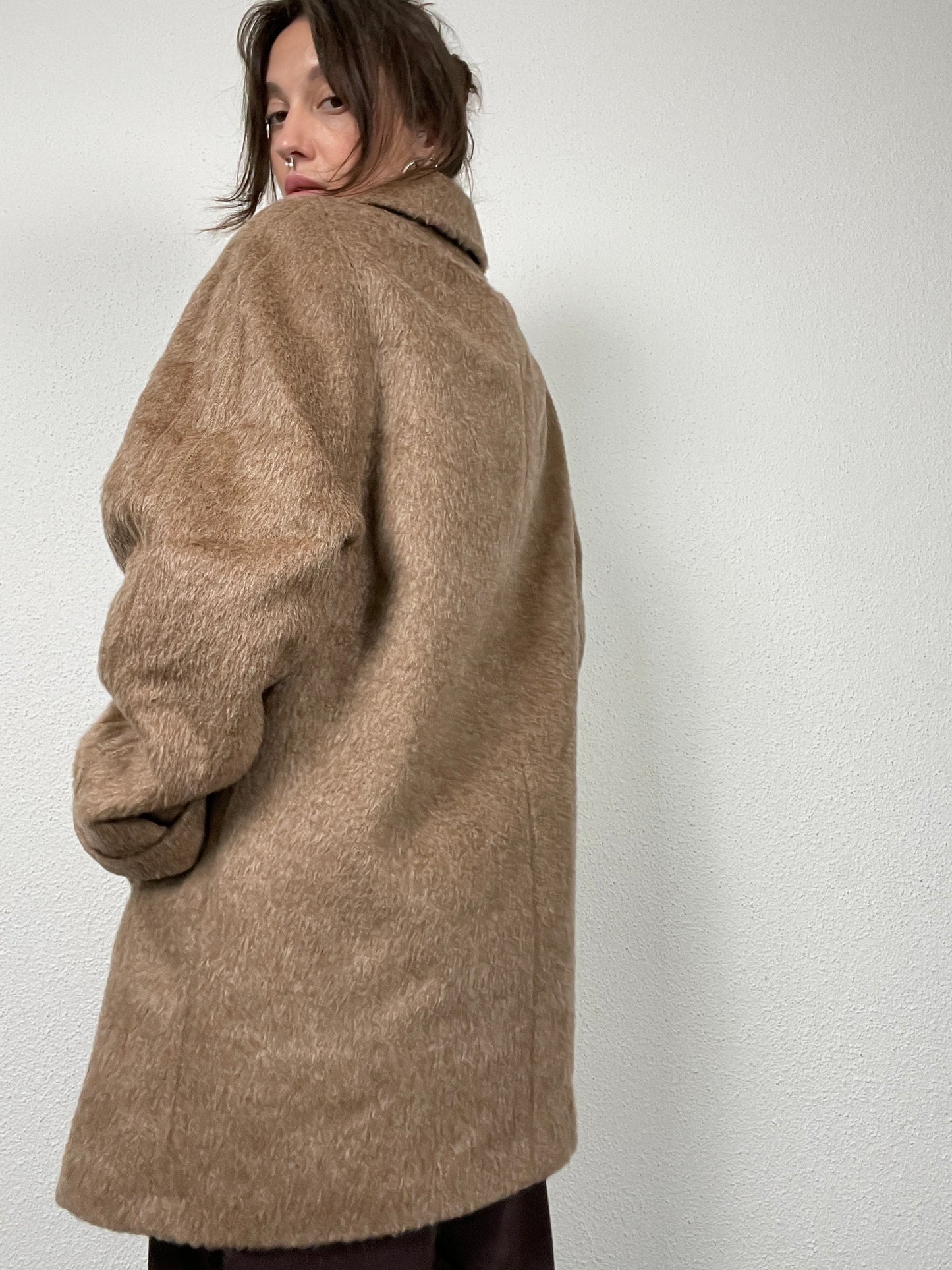 Vintage 70s oversized lama wool coat