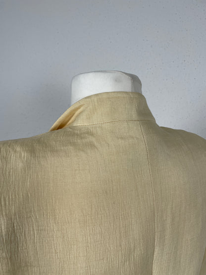 Vintage butter yellow Marella linen blend blazer